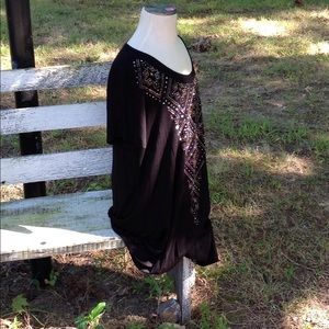 Vocal Tops - VOCAL MOMENS EMBELLISHED BLOUSE SZ LG Vocal Tops - VOCAL MOMENS EMBELLISHED BLOUSE SZ LG